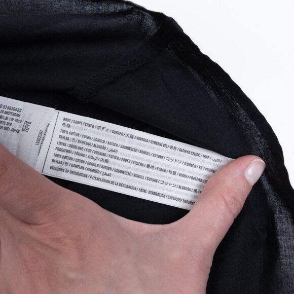 Abercrombie & Fitch Tiered Floral Maxi Dress Black White Cotton Small - Picture 15 of 15